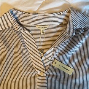 Max Studio Button Up Shirt - Stripe S